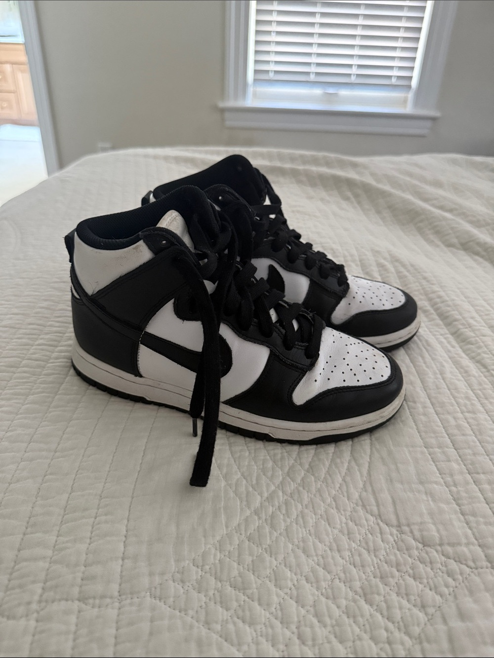 Nike Black and White High-Top Kids Sneakers